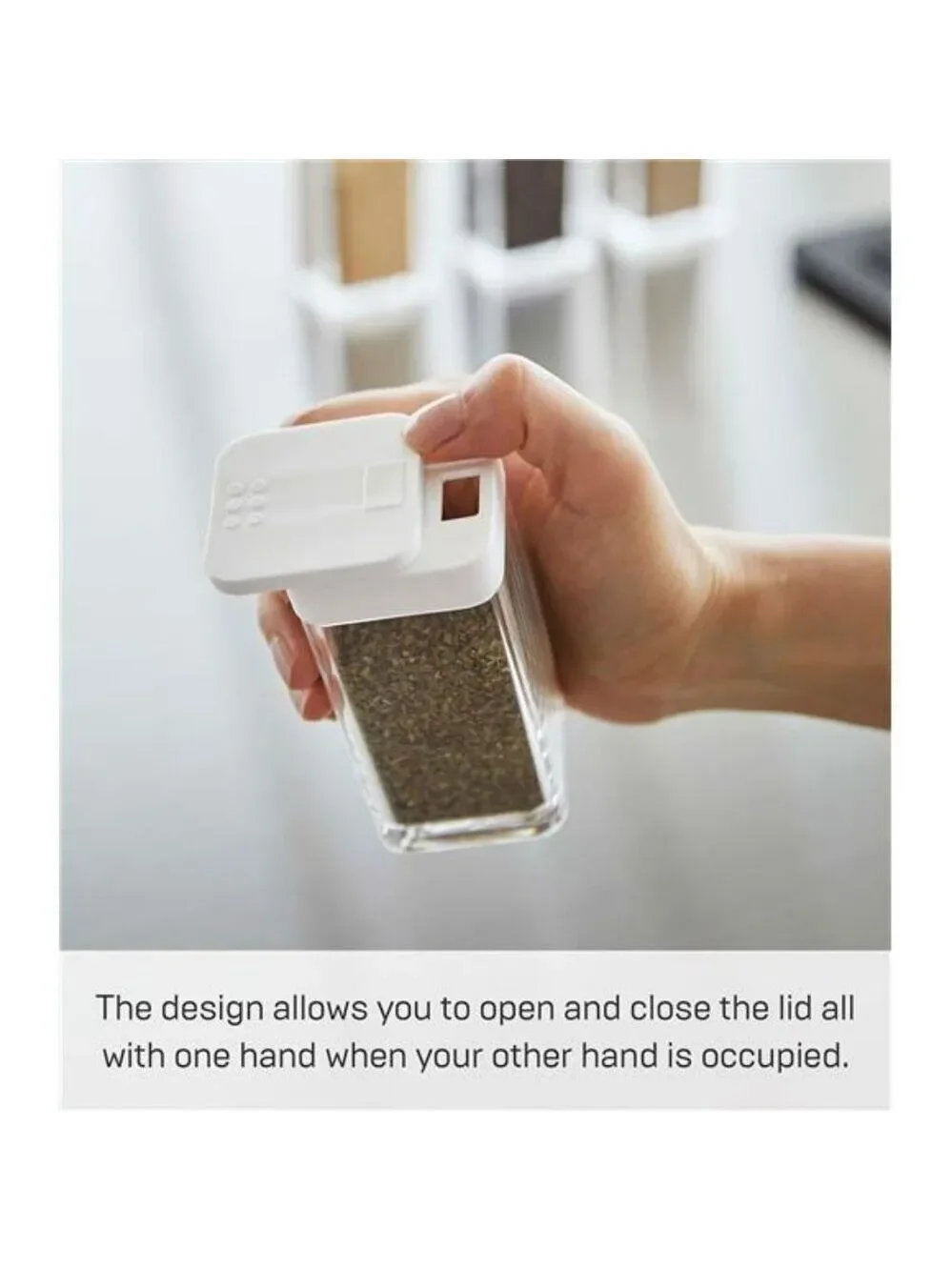 Plastic spice shaker jar seasoning container bottle with wide opening storage